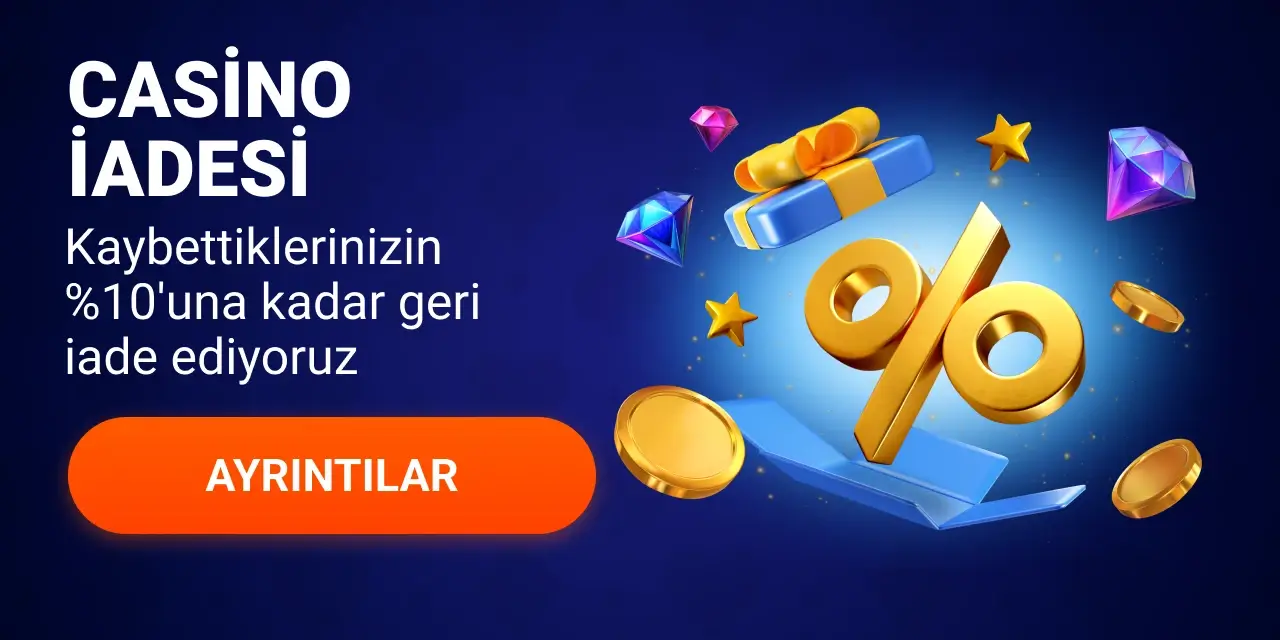 Kazino İadəsi — Uduzduqlarınızın 10%-ə qədər geri qaytarılır